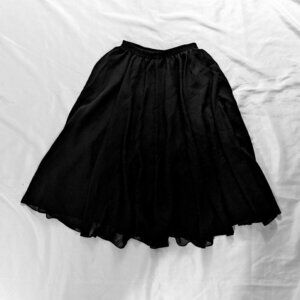 Vintage Leslie Fay Black Evening Skirt Size M